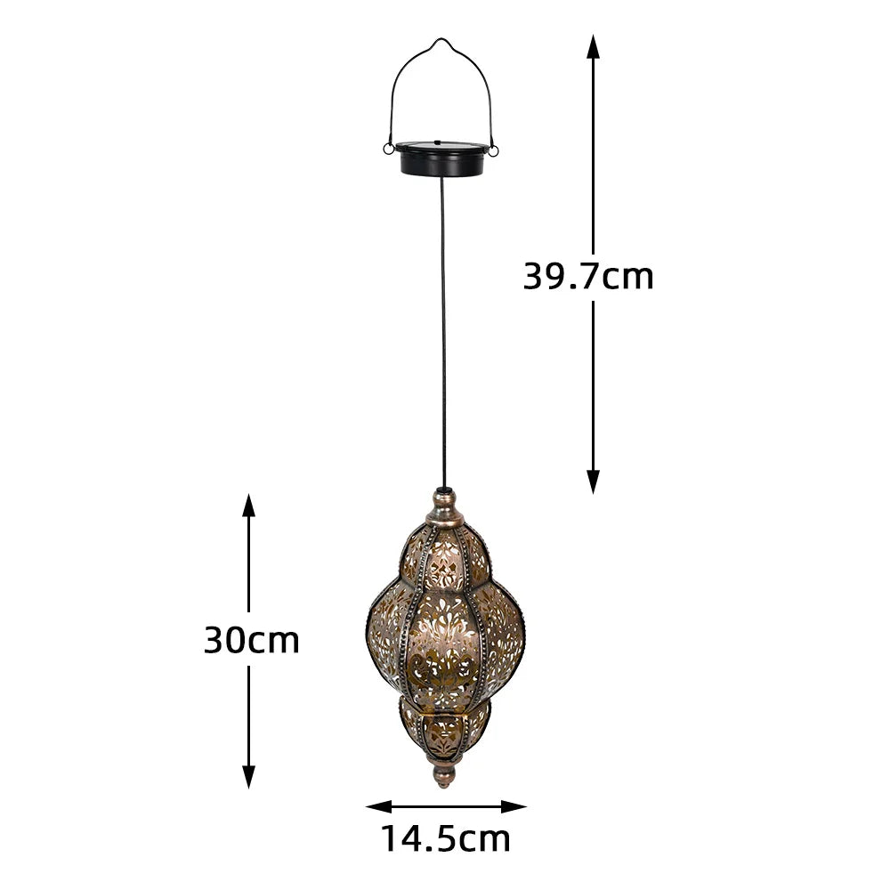 Outdoor Solar Light, Moroccan Design Lantern, Waterproof