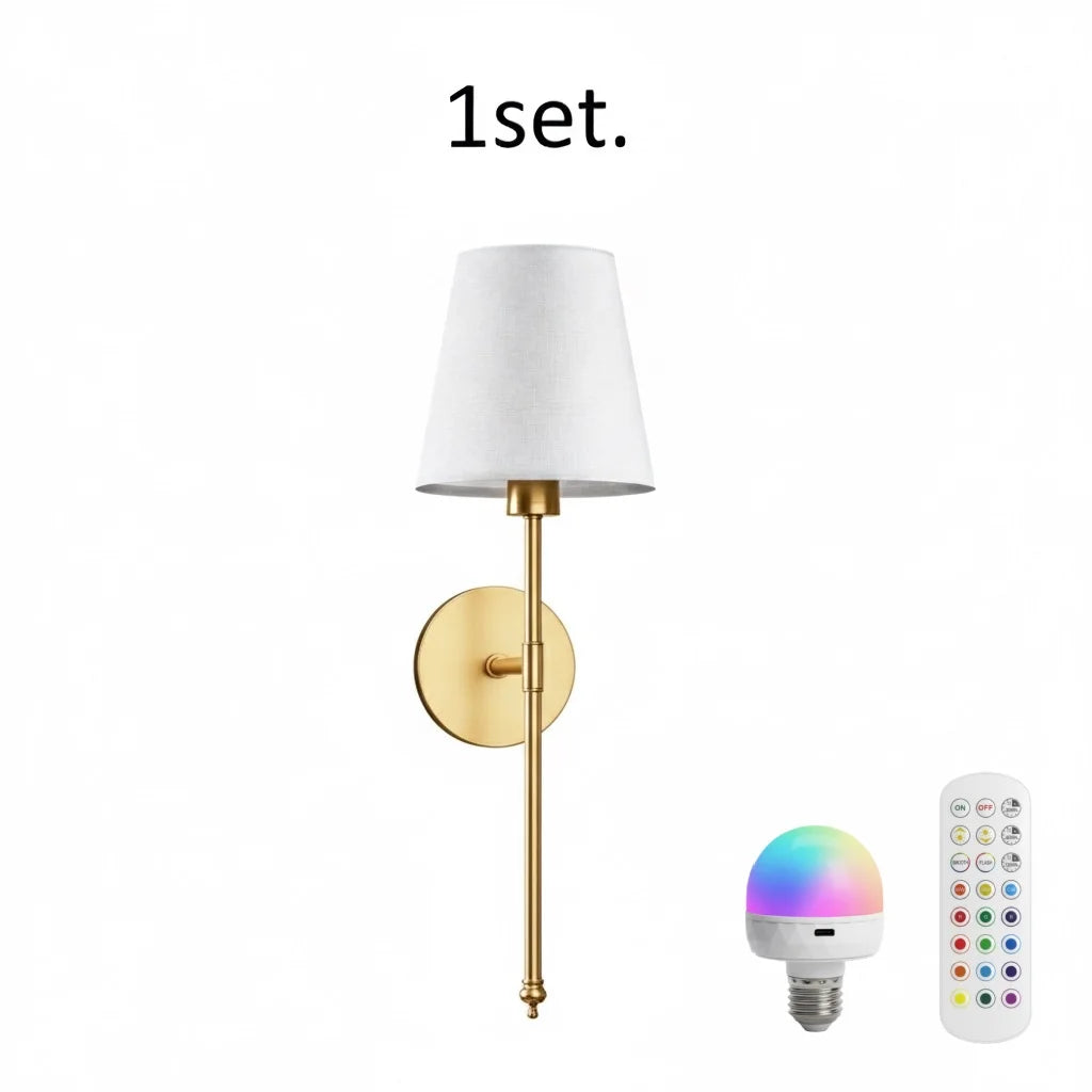 Cordless LED Wall Sconces – Battery‑Powered, Adhesive‑Mounted Wall Lights for Easy No‑Drill Installation