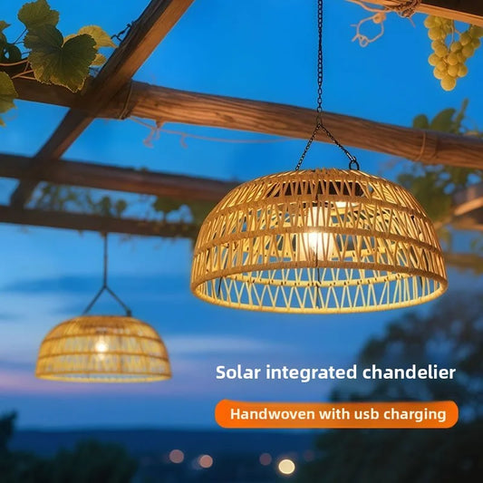 Solar‑Powered Outdoor Pendant Lamp – Modern Hanging Light for Patios & Gardens
