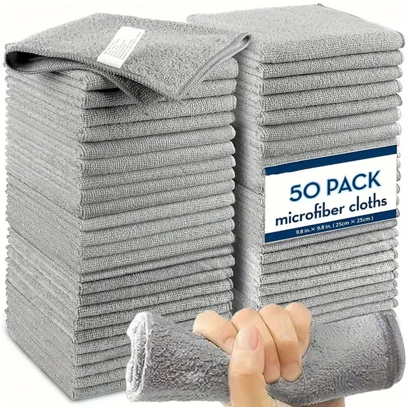 Microfiber Cleaning Cloths, Absorbent, Stain-removing, Reusable
