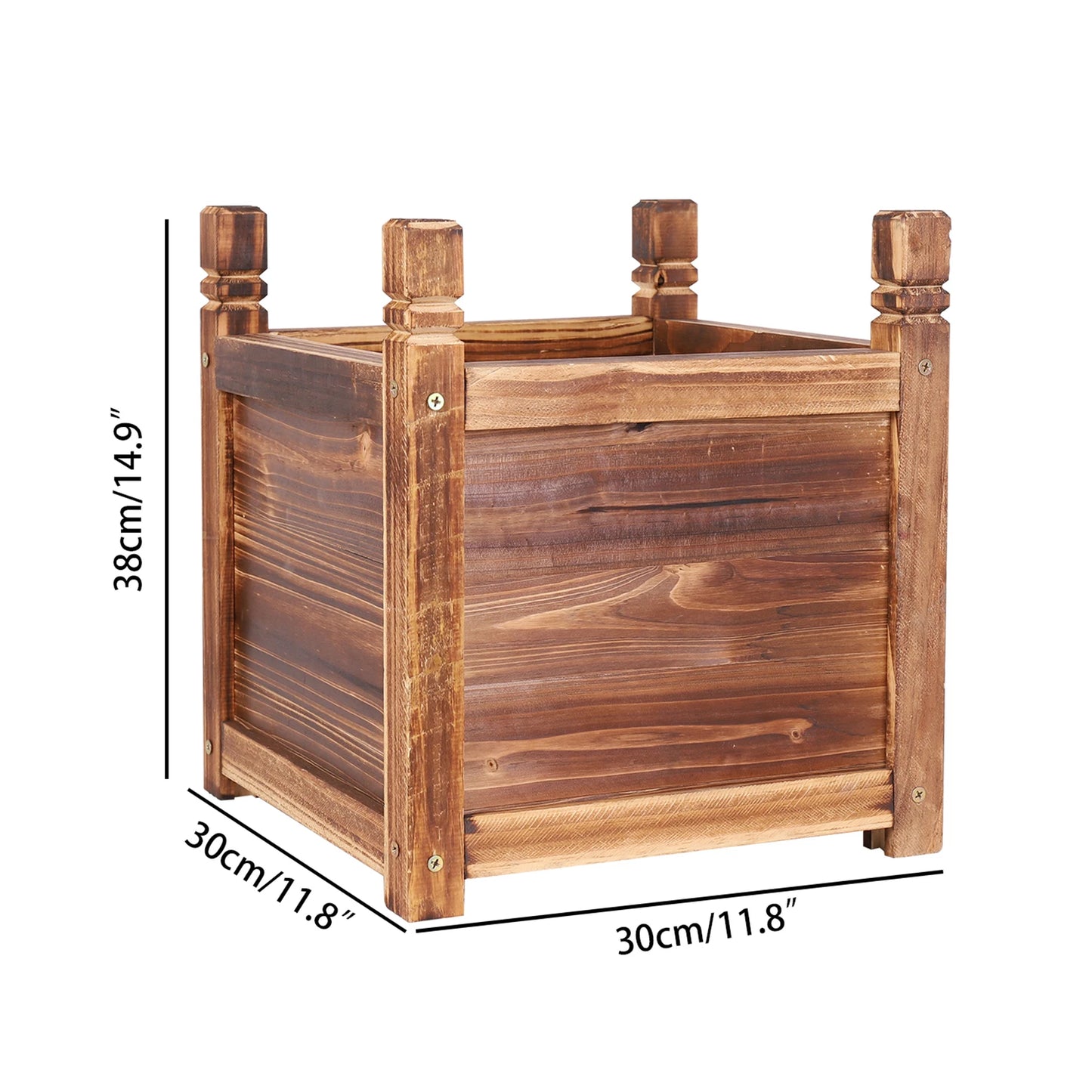 Wooden Raised Flower Bed for Garden