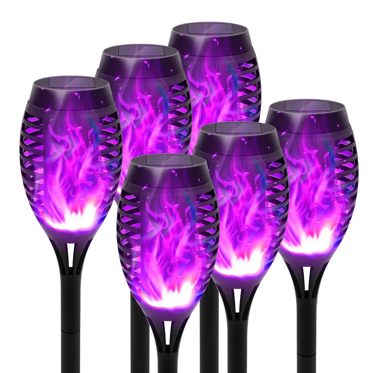 Solar Flame Torch Lights – LED Flickering Outdoor Pathway Lamps (4/6/8/12 Pack)