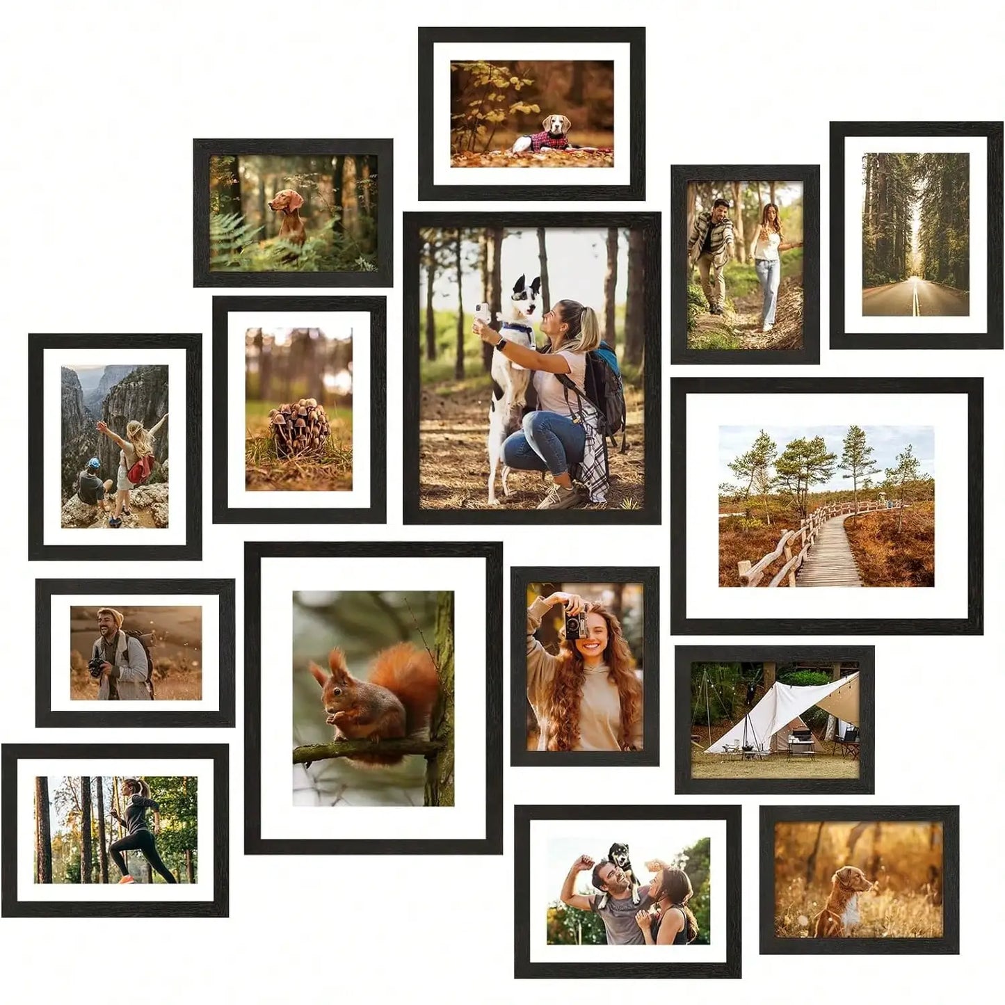 Picture Frames Wall Set Décor – Multi‑Size Frames (8×10, 5×7, 4×6) for Photo Display