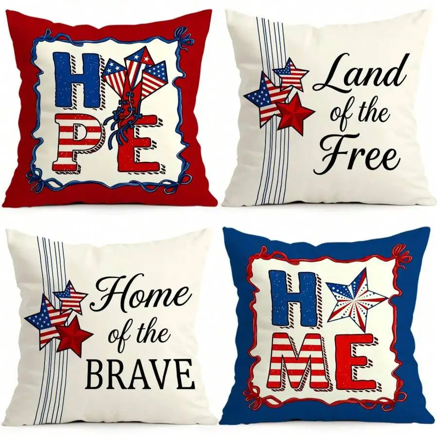 4pcs - American Patriotic Pillow Covers