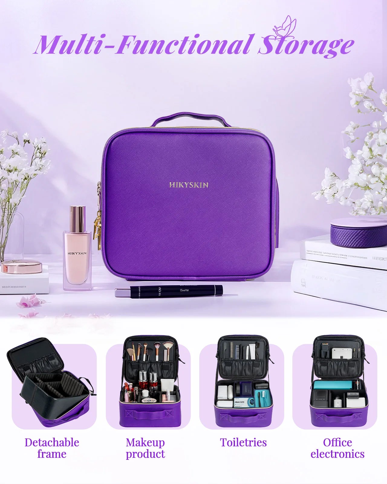 Makeup Bag With Mirror lamp, Waterproof