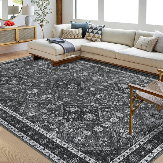 Area Rug, Machine Washable, Non-Slip, Stain & Water Resistant, Multiple Colors and Sizes