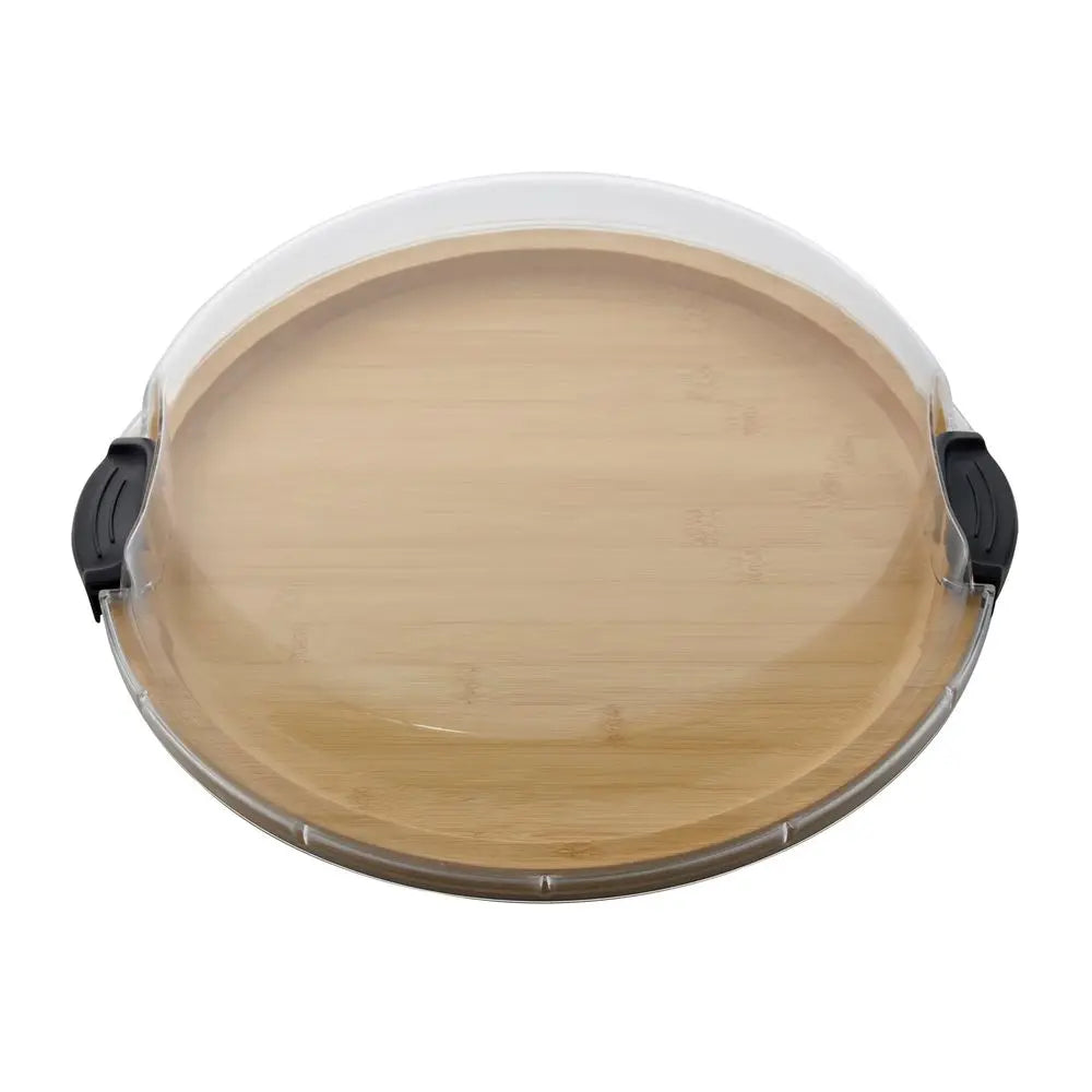 Bamboo Build-a-Board Cutting Board with Single Compartment and Clear Locking Lid for Charcuterie, Snacks, and More