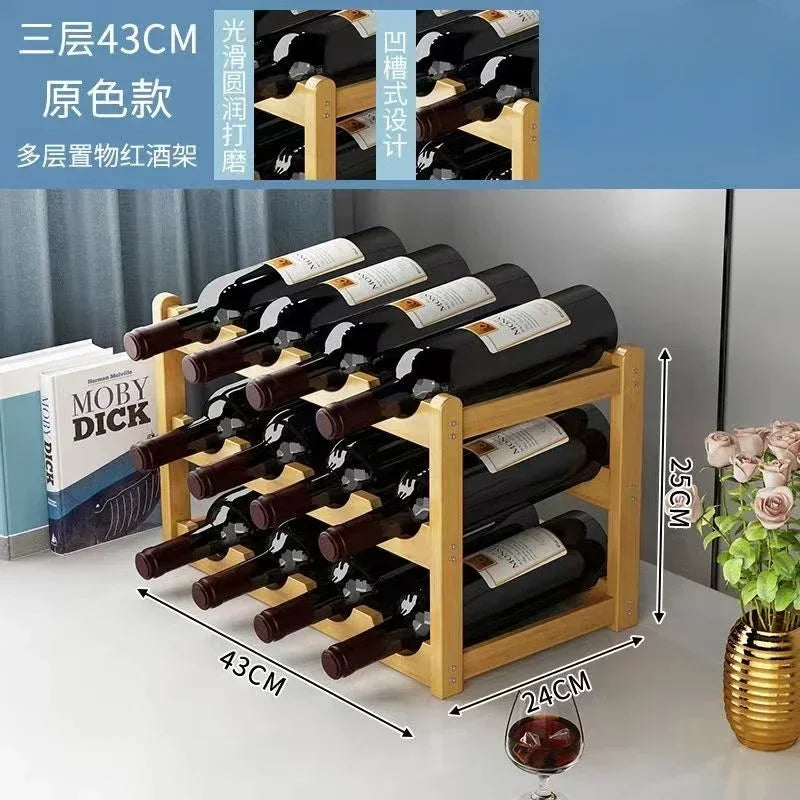 Wine Display Rack for Table or Cabinet Top