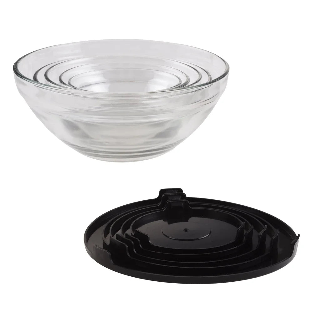 10 Piece Glass Storage Containers with Snap Lids, for Prep Food, Reusable Space Efficient Dishwasher Safe