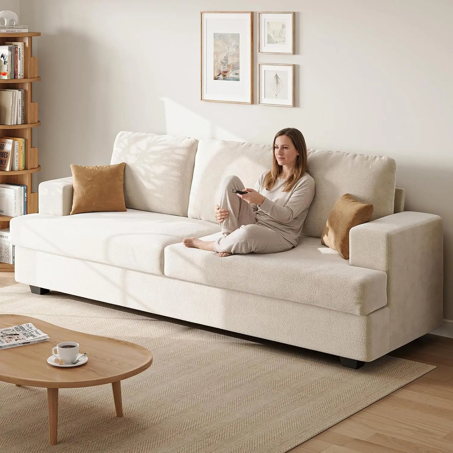 3‑Seater Sofa – Modern Upholstered Couch for Living Room Comfort
