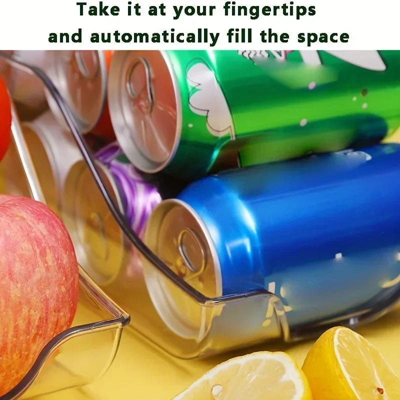Stackable Auto-Rolling Can Dispenser for Fridge & Pantry