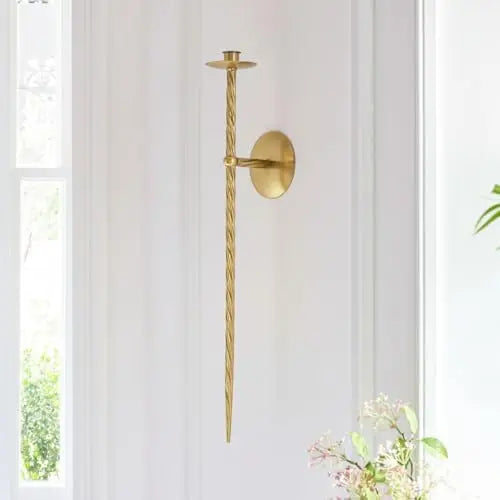 Set of 2  Candle Sconces, Wall Mount Metal Candle Holders