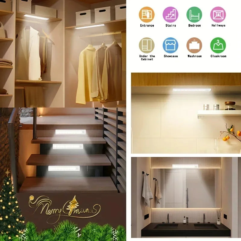 Motion Sensor Under‑Cabinet Lights – Dual‑Color LED (1/3/5/6 Pack)