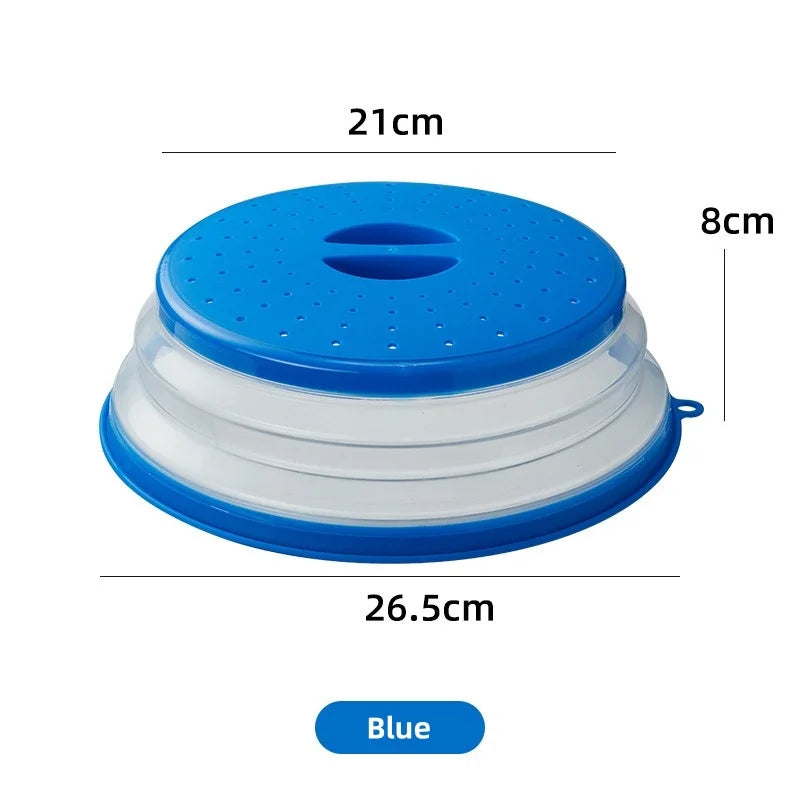 10.2" Microwave Plate Cover – Collapsible 2‑in‑1 Splatter Guard & Multi‑Purpose Lid