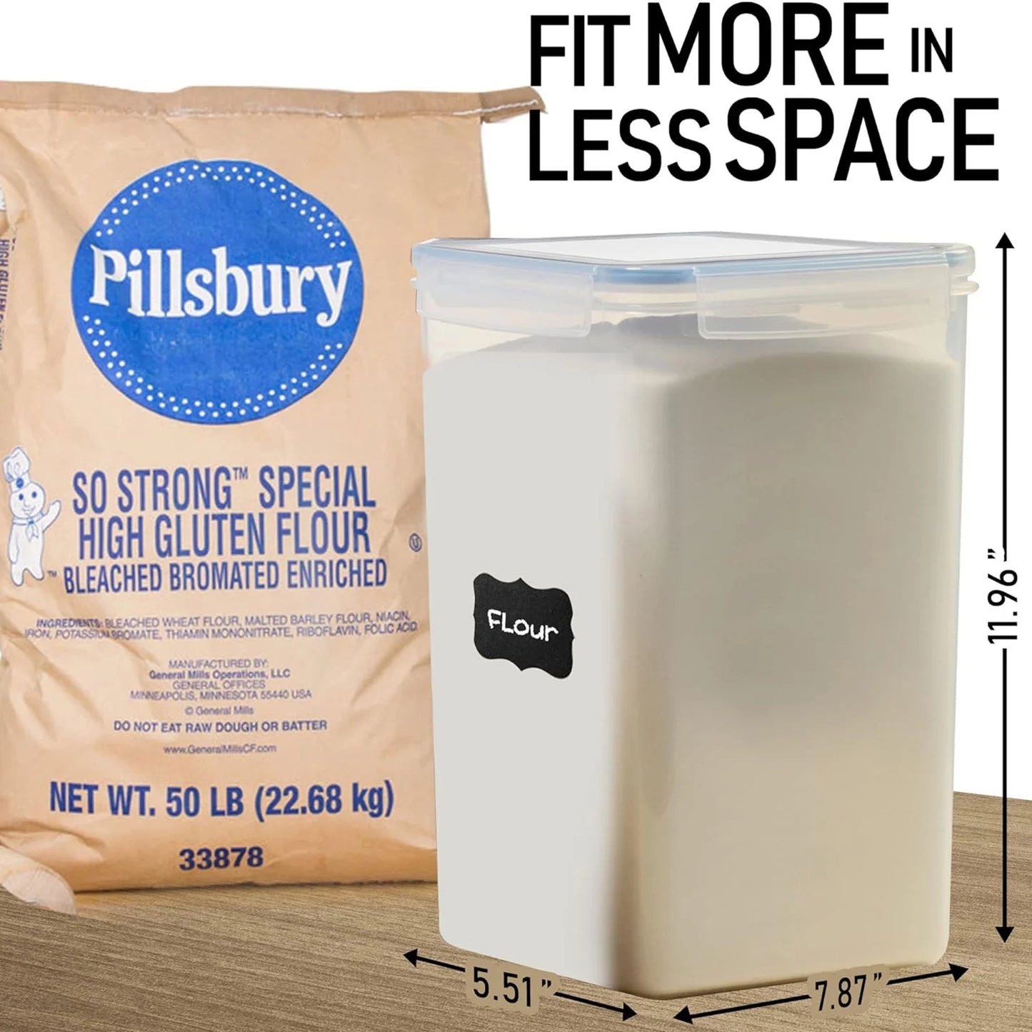 8.7L Airtight Pantry Containers (2‑Pack) – Large Food Storage Bins for Cereal, Flour, Sugar & More