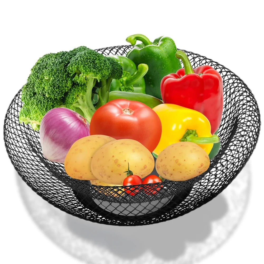 Geometric Mesh Fruit Gallery - Matte Metal Wire Basin