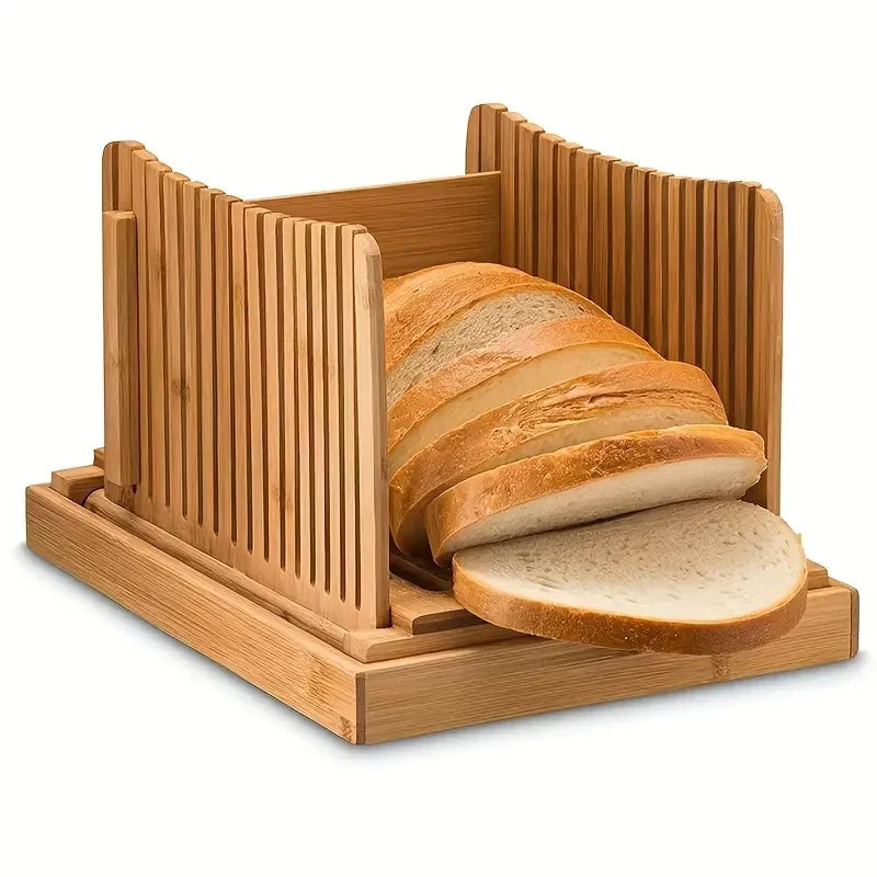 Foldable Bread Slicer – Adjustable Cutting Guide for Even, Consistent Slices