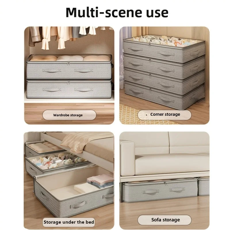 Under-Bed Storage Organizer, Foldable, Multiple Uses for Blankets, Pillows, Clothes