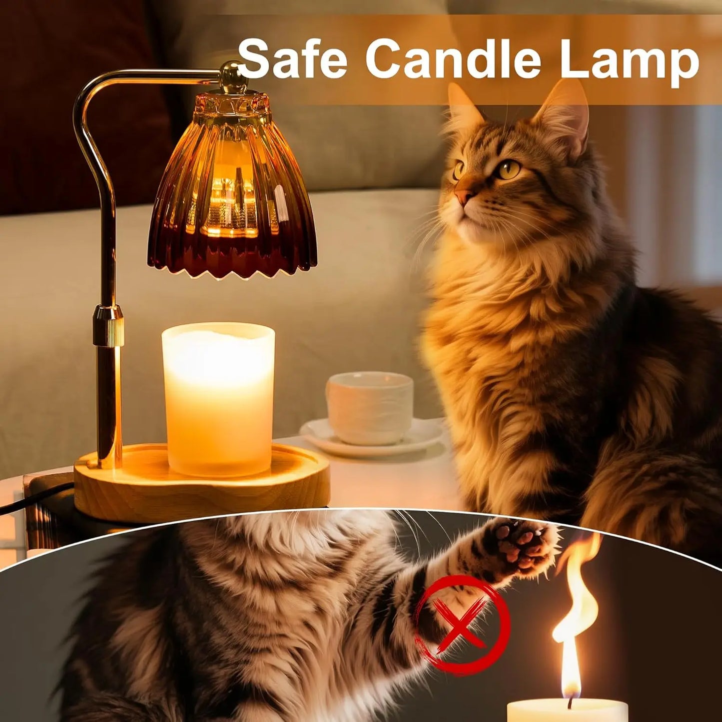 Candle Warmer Lamp for Jar Candles, with Timer, Dimmable