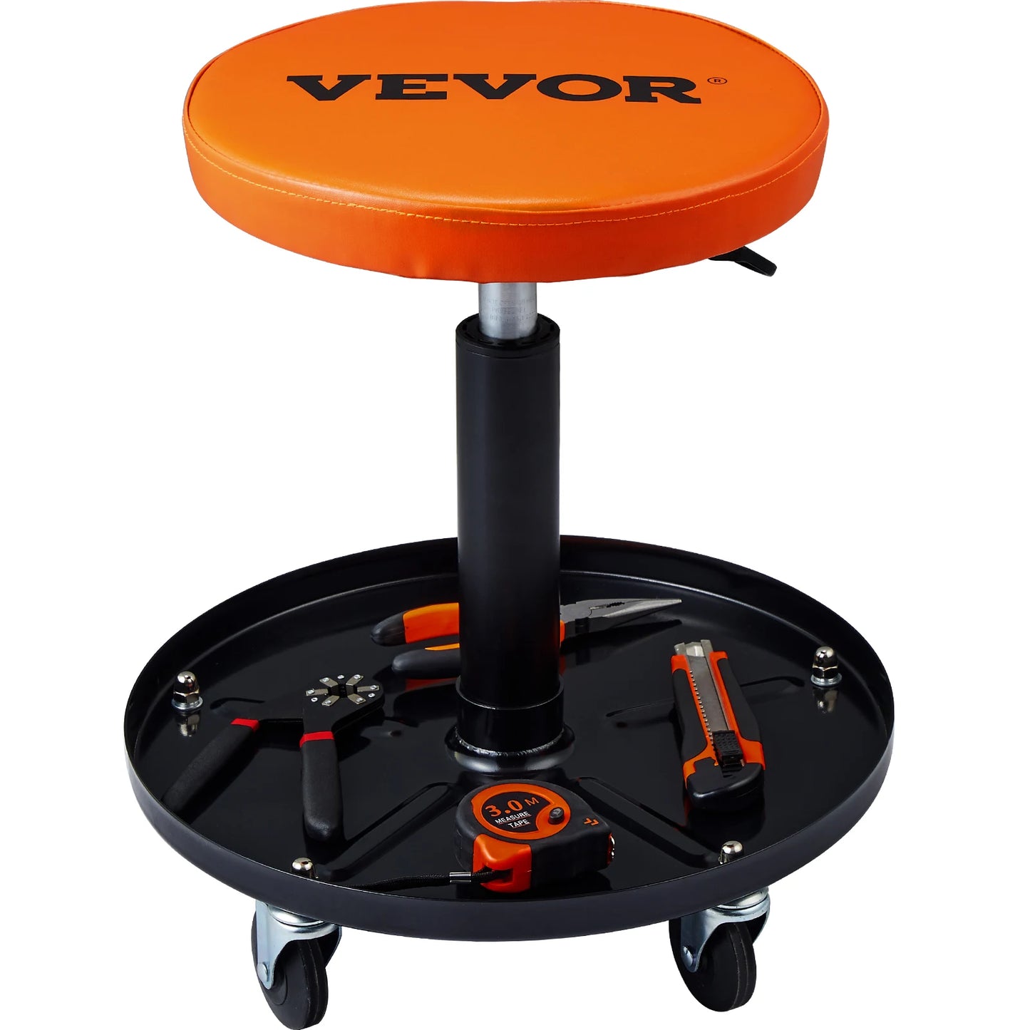 Mechanic Stool 250 LBS Rolling Pneumatic Creeper Garage/Shop Seat, Padded