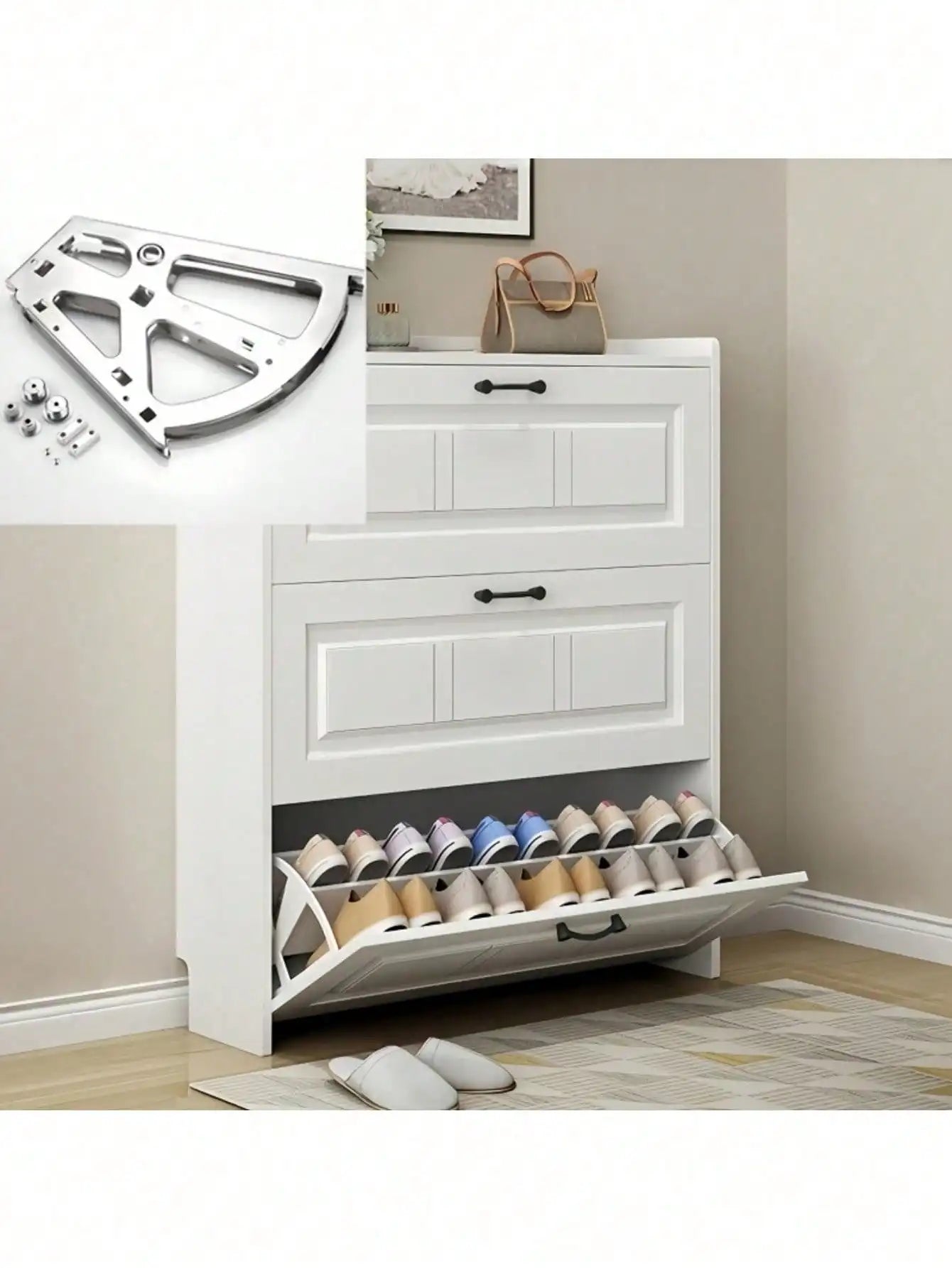 High-Capacity 2-Tier Shoe Rack