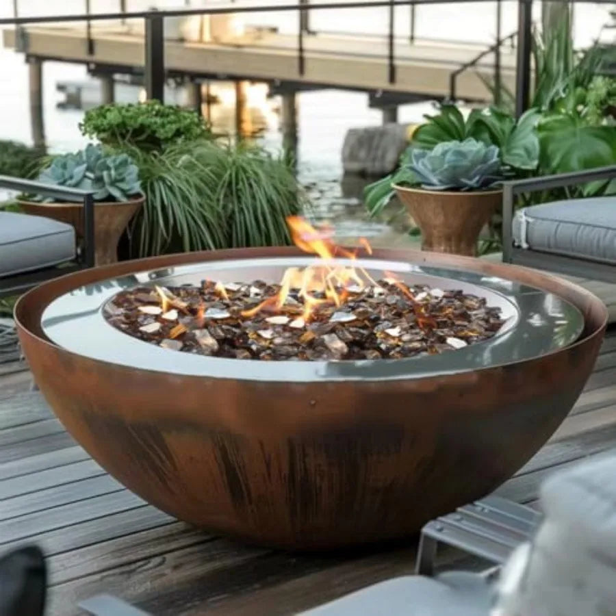 Fire Pit Glass Rocks 20 lbs – 1/2-Inch High‑Reflective Fire Glass for Gas Fire Pits & Fireplace Table