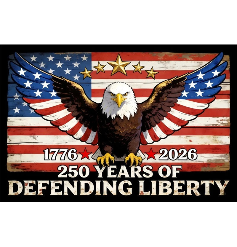 America 250th Anniversary Backdrop Cover Bald Eagle Statue of Liberty Flag 4th of July Independence Day Celebration Backgrounds