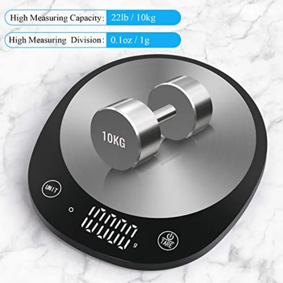 22 lb Digital Food Scale – Measures in Grams & Ounces for Cooking & Baking