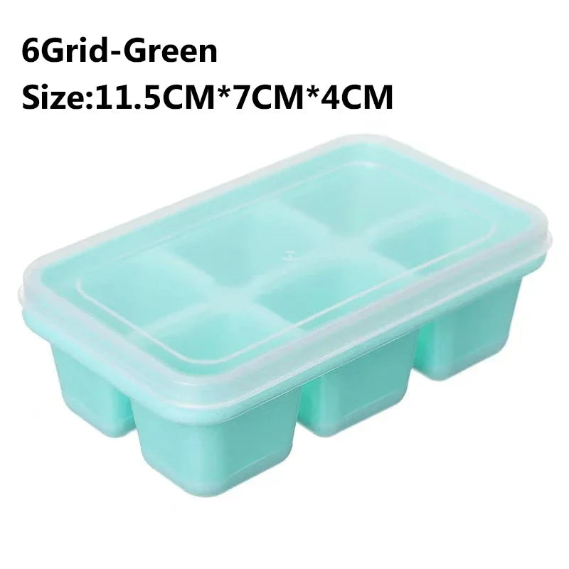Premium Silicone Ice Cube Tray – Food‑Grade Square Mold Available in 4/6/8/15/160 Cubes