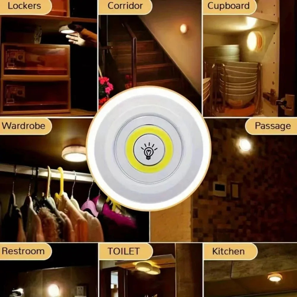 LED Under‑Cabinet Lights with Remote – Battery‑Operated LED's (1–8 Pack)