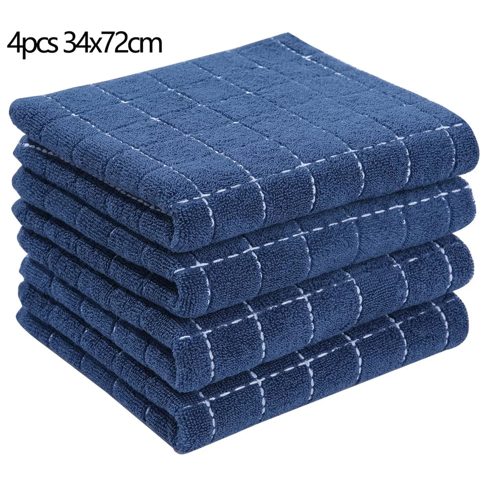 4/6pcs 100% Cottton Kitchen Towels, Absorbent Dishcloth, Ultra Soft