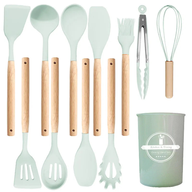Silicone Kitchenware Set (12 PCS) – Heat‑Resistant, Non‑Stick Cooking Utensils for Home Kitchens