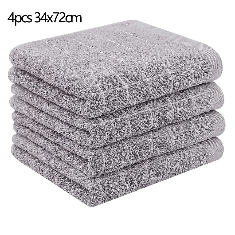 4/6pcs 100% Cottton Kitchen Towels, Absorbent Dishcloth, Ultra Soft