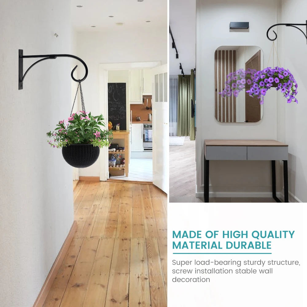 Flower Hanging Metal Hook with Bracket