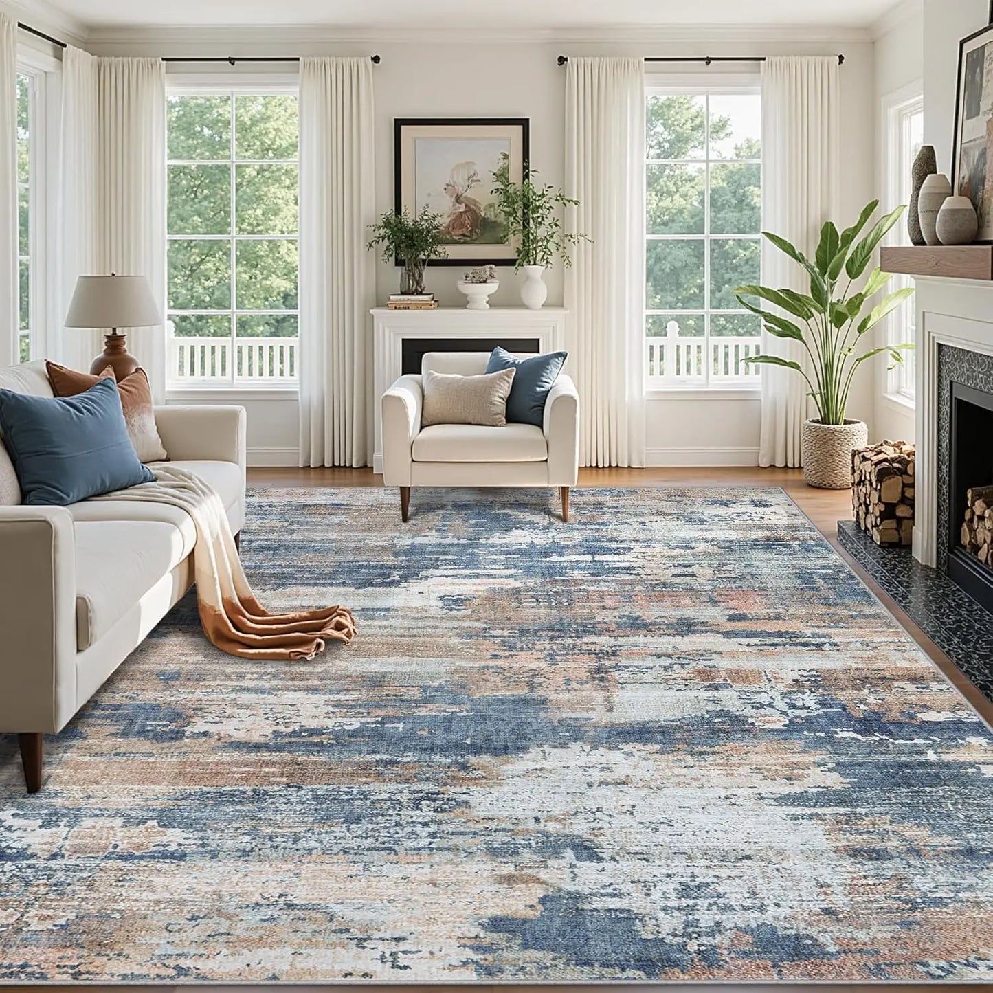 9x12 Area Rug – Machine Washable, non‑Slip & Stain Resistant