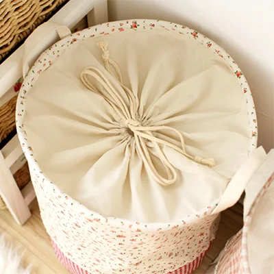 The beam port Linen Multi-function Handle Stackable storage barrel Laundry basket Toy Storage box