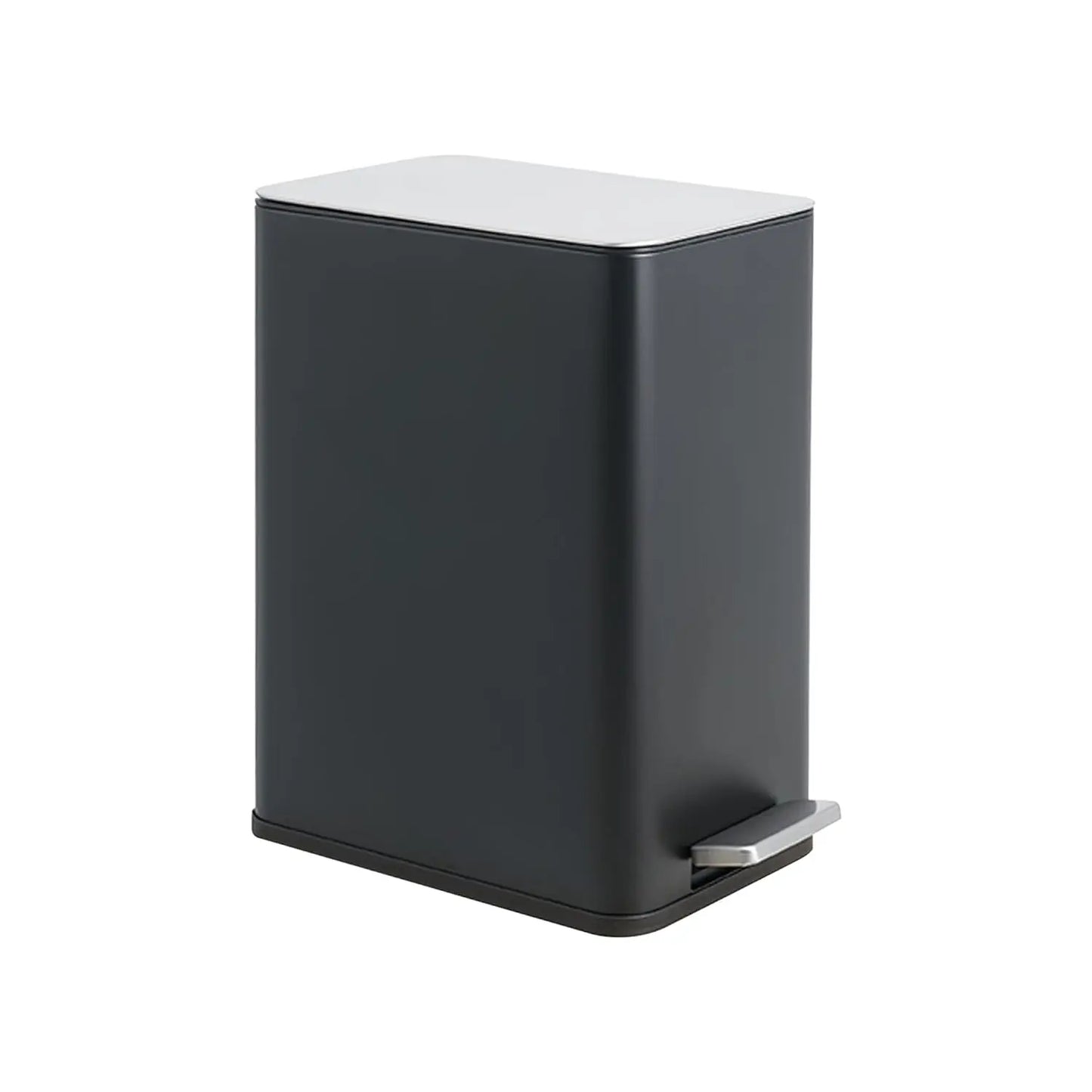 Anti-Slip Trash Can with Liner Lock System - Stainless Steel Bathroom Bin, Soft Close Lid & Fingerprint Proof