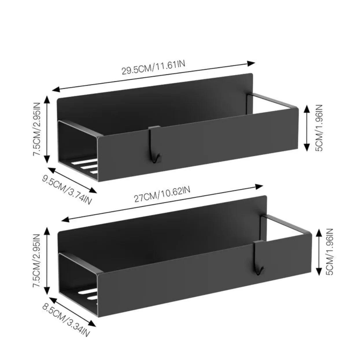 4‑Pack Magnetic Spice Storage Racks – Metal Fridge‑Mounted Shelves for Kitchen Organization