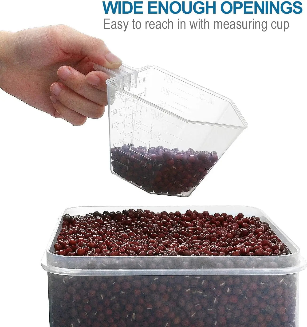 Large Airtight Food Storage Containers, 10-Pack Plastic Kitchen Pantry Organization for Flour Sugar Canisters with Labels