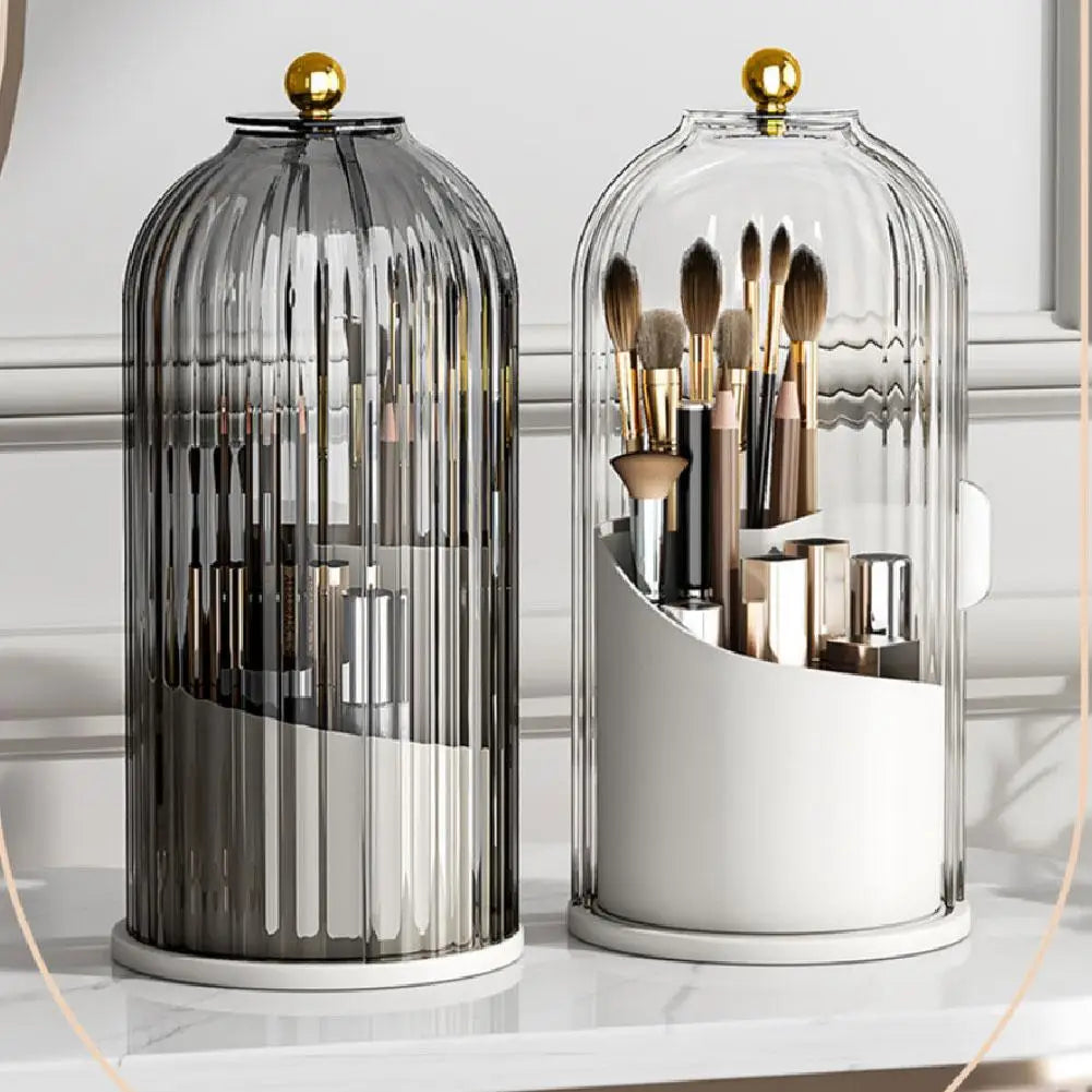 360 Rotating Make up Brush Holder/Organizer With Lid