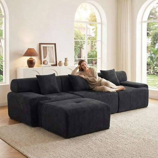 Comfy Modular Sectional Sofa, No Assembly Required