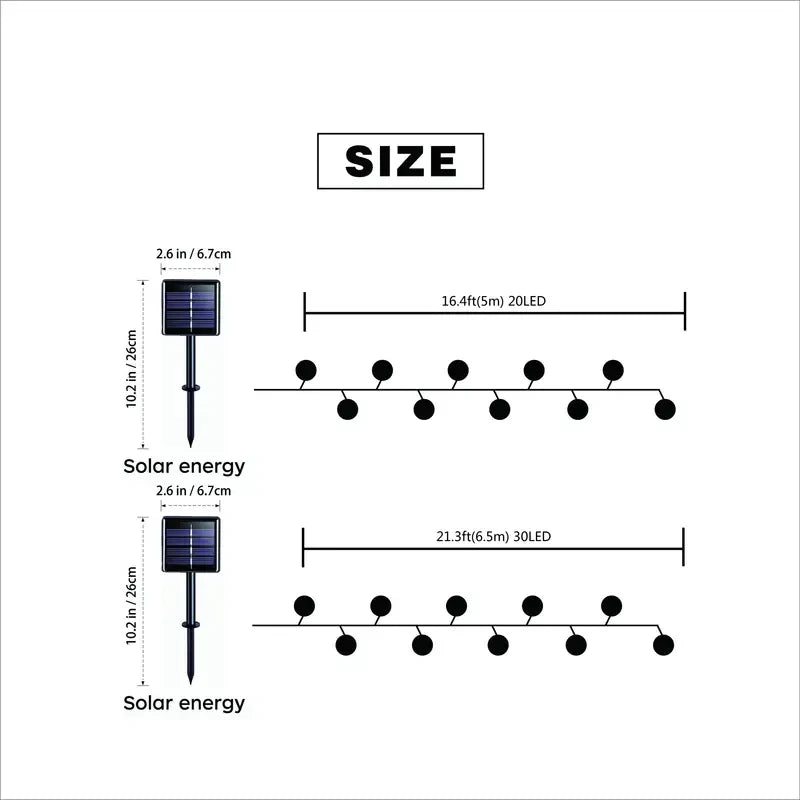 Morroccan Ball Solar String Lights Outdoor, Waterproof - 8 Modes