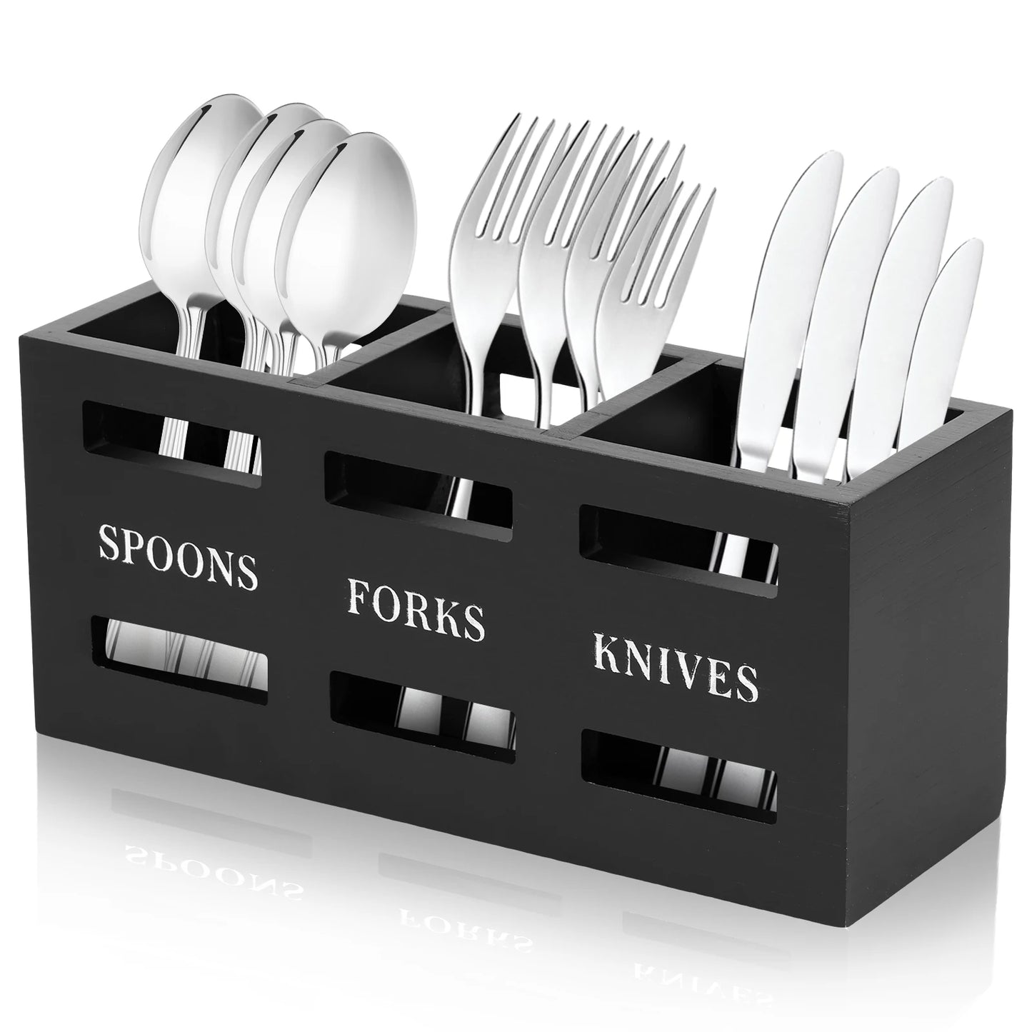 Wood Utensil Caddy With Handles