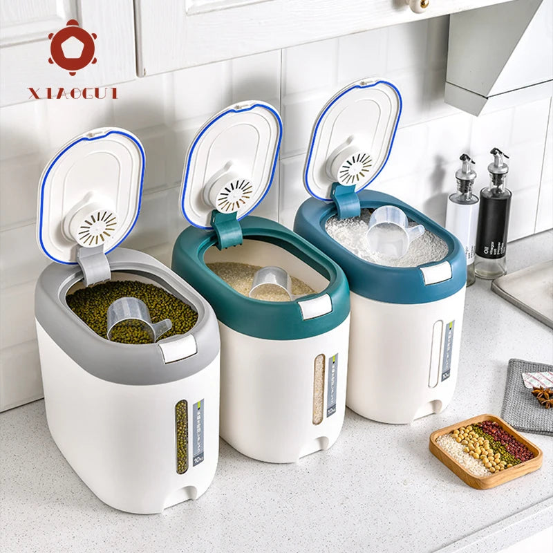11/22lb. Rice Dispenser – Kitchen Organizer & Airtight Storage Container