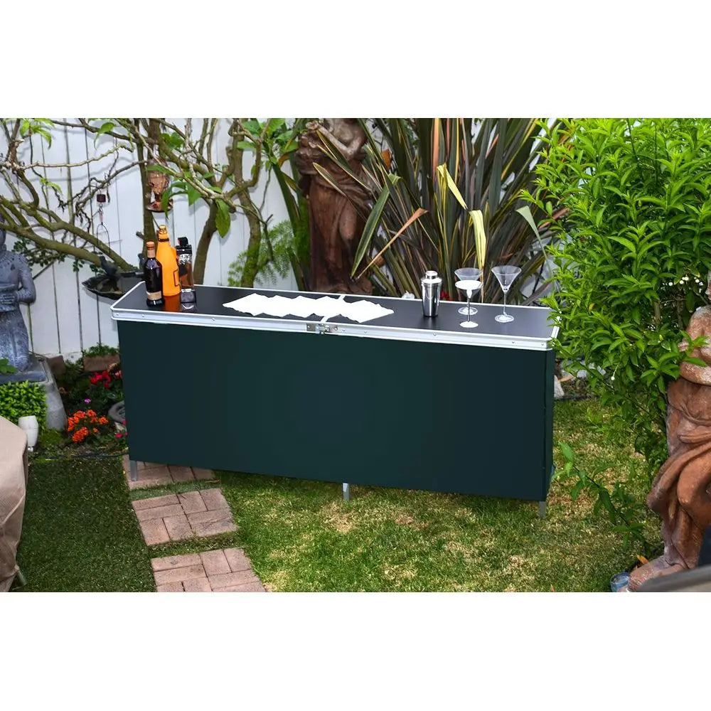 Black Portable Bar Table – Compact Folding Beverage Table