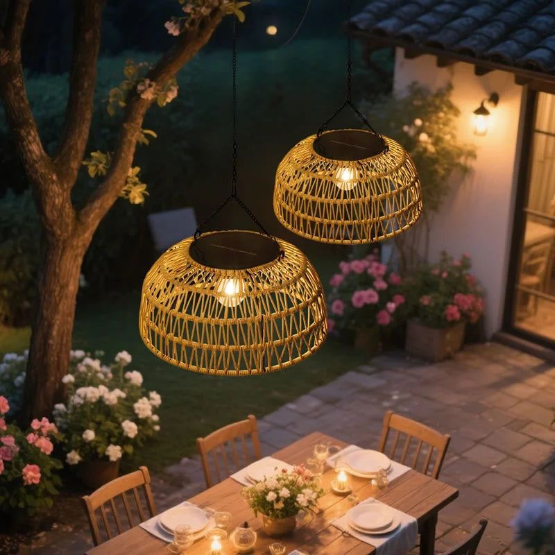 Solar‑Powered Outdoor Pendant Lamp – Modern Hanging Light for Patios & Gardens