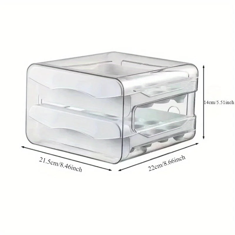 Refrigerator Egg Holder Double Layer With Handle