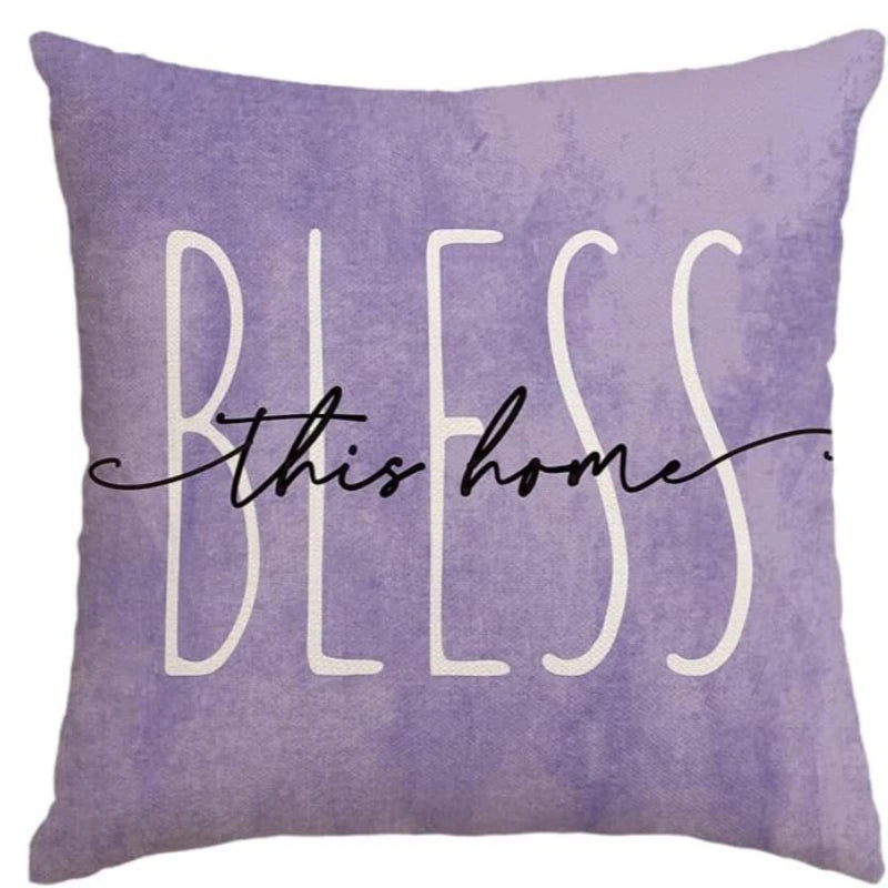 Lavender Home Sweet Home Pillow Covers