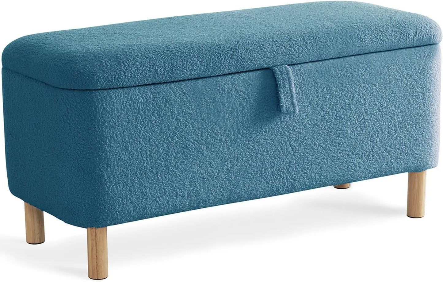 39.5" Storage Ottoman Bench – Upholstered Entryway or Bedroom Bench with Hidden Compartment