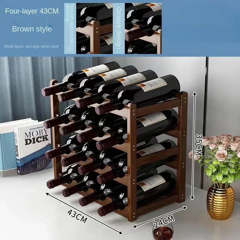 Wine Display Rack for Table or Cabinet Top